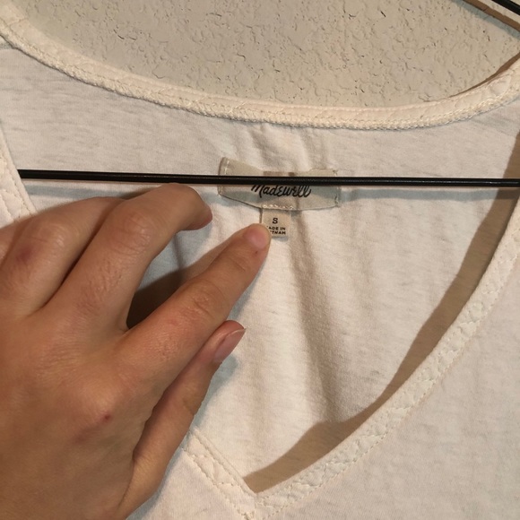 Madewell Peplum Blouse, white flowy top EUC - Picture 5 of 10